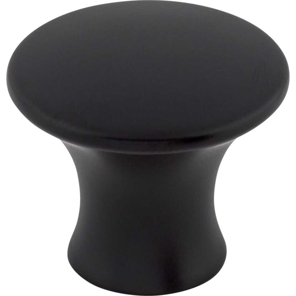 Top Knobs TK592BLK: 1-5/16" Oculus Round Cabinet Knob - Flat Black