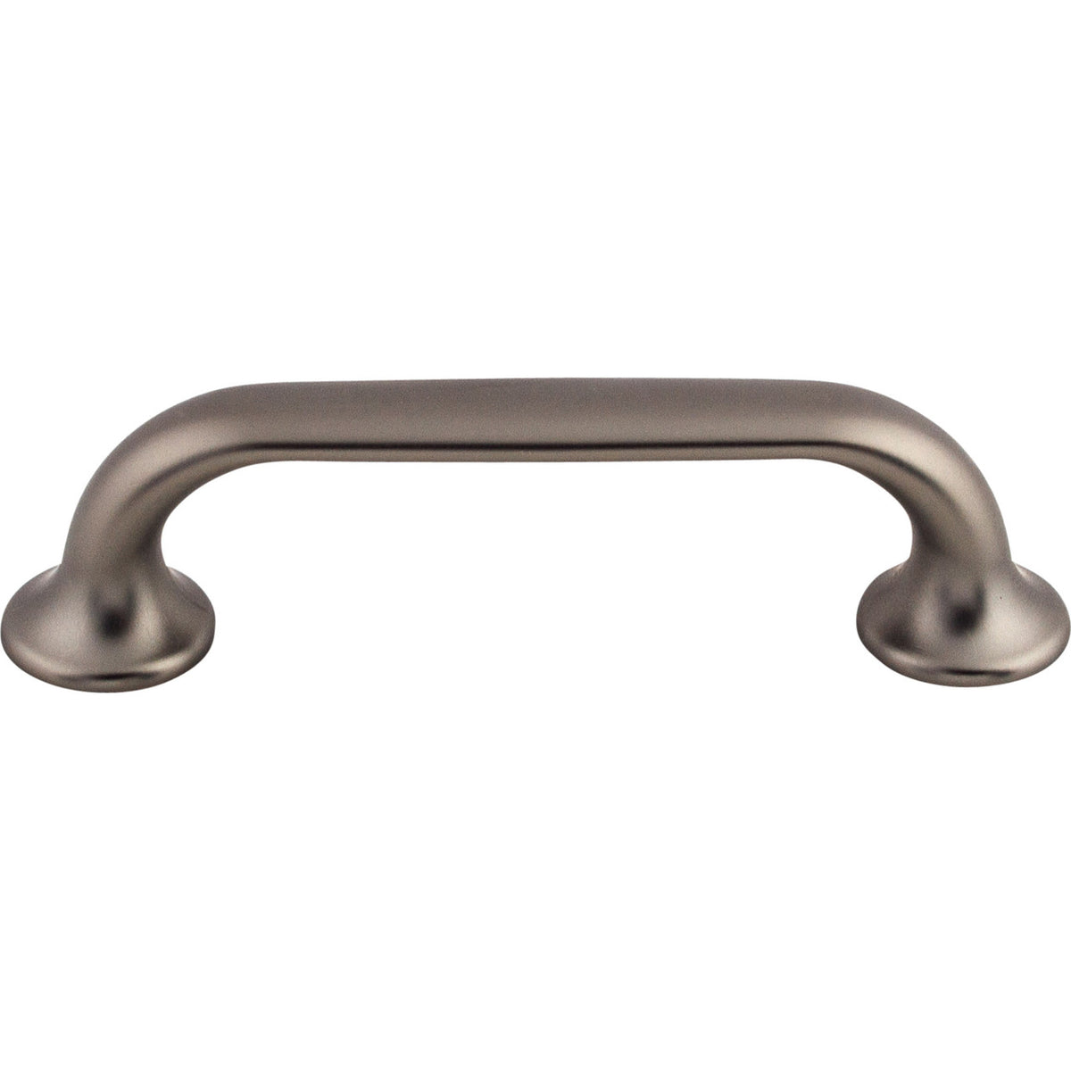 Top Knobs TK593AG: 3-3/4" cc Oculus D-Handle Cabinet Pull - Ash Gray