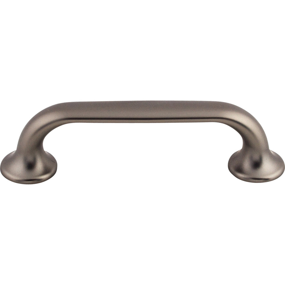 Top Knobs TK593AG: 3-3/4" cc Oculus D-Handle Cabinet Pull - Ash Gray