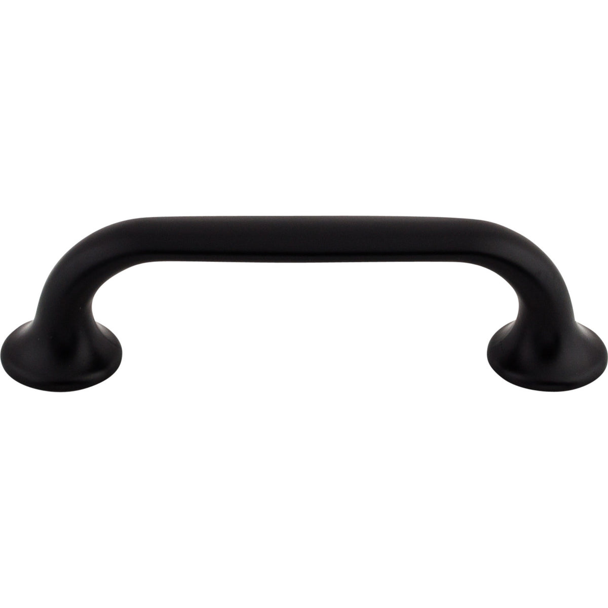 Top Knobs TK593BLK: 3-3/4" cc Oculus D-Handle Cabinet Pull - Flat Black