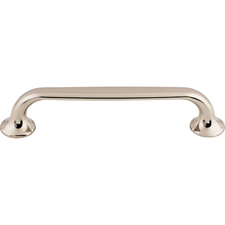 Top Knobs TK594PN: 5-1/16" cc Oculus D-Handle Cabinet Pull - Polished Nickel