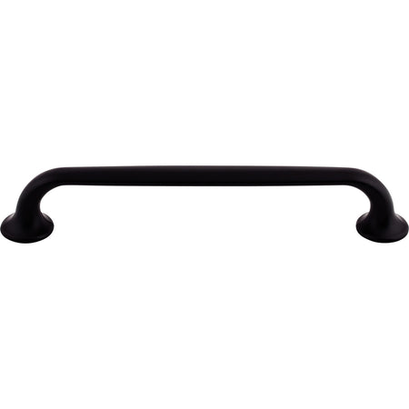 Top Knobs TK595BLK: 6-5/16" cc Oculus D-Handle Cabinet Pull - Flat Black