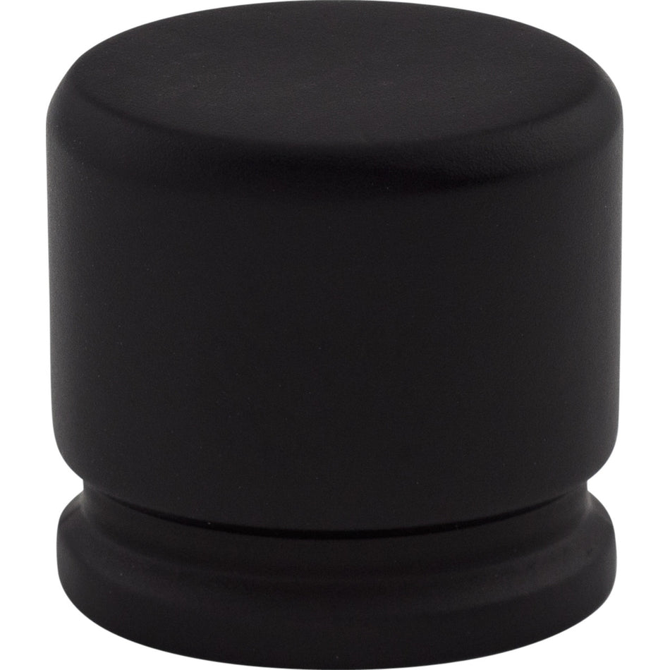 Top Knobs TK59BLK: 1-1/8" Sanctuary Oval Cabinet Knob - Flat Black