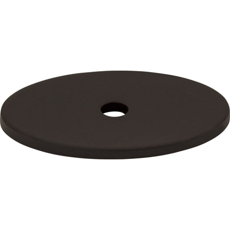 Top Knobs TK60BLK: Sanctuary Oval Backplate - Flat Black