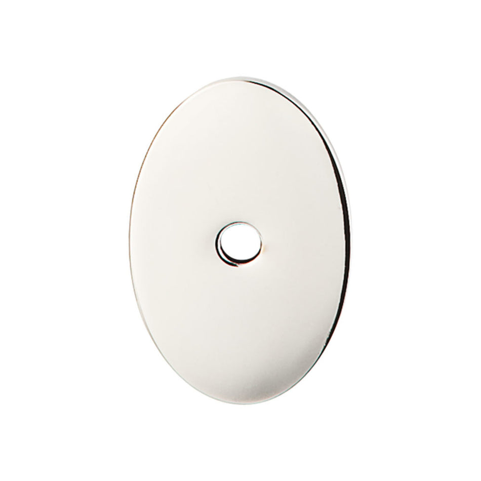 Top Knobs TK60PN: Sanctuary Oval Backplate - Polished Nickel