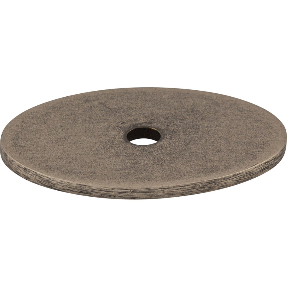 Top Knobs TK60PTA: Sanctuary Oval Backplate - Pewter Antique
