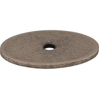 Top Knobs TK60PTA: Sanctuary Oval Backplate - Pewter Antique