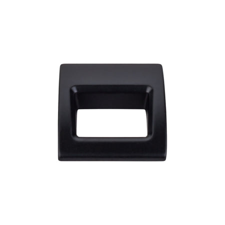Top Knobs TK615BLK: Tango Finger Cabinet Pull - Flat Black