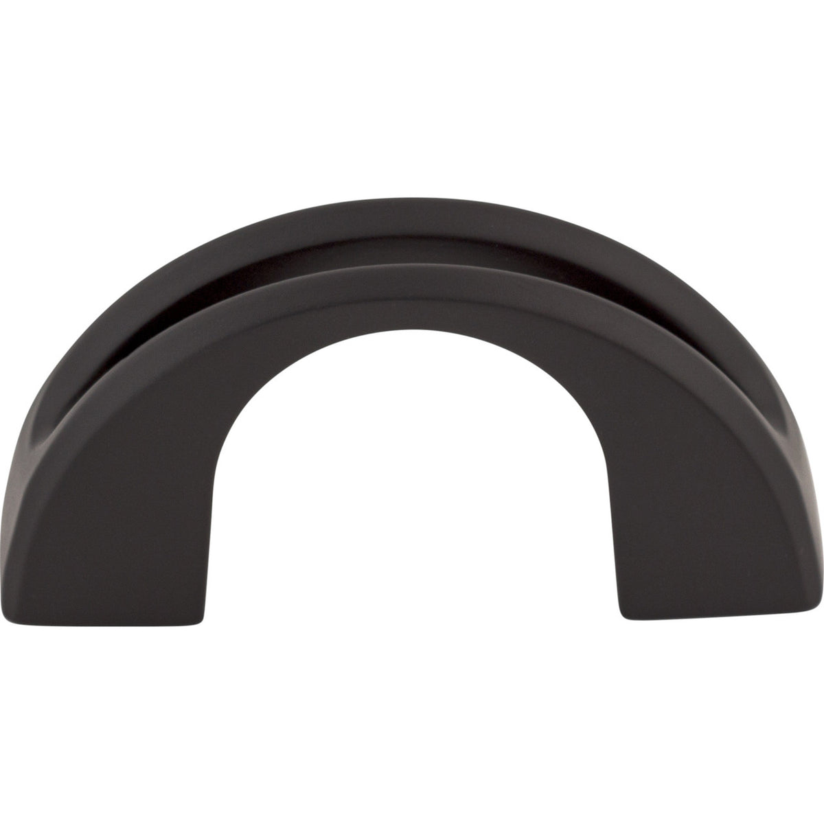 Top Knobs TK617BLK: 1-1/4" cc Tango Finger Cabinet Pull - Flat Black