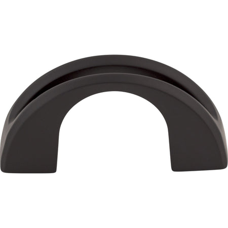 Top Knobs TK617BLK: 1-1/4" cc Tango Finger Cabinet Pull - Flat Black