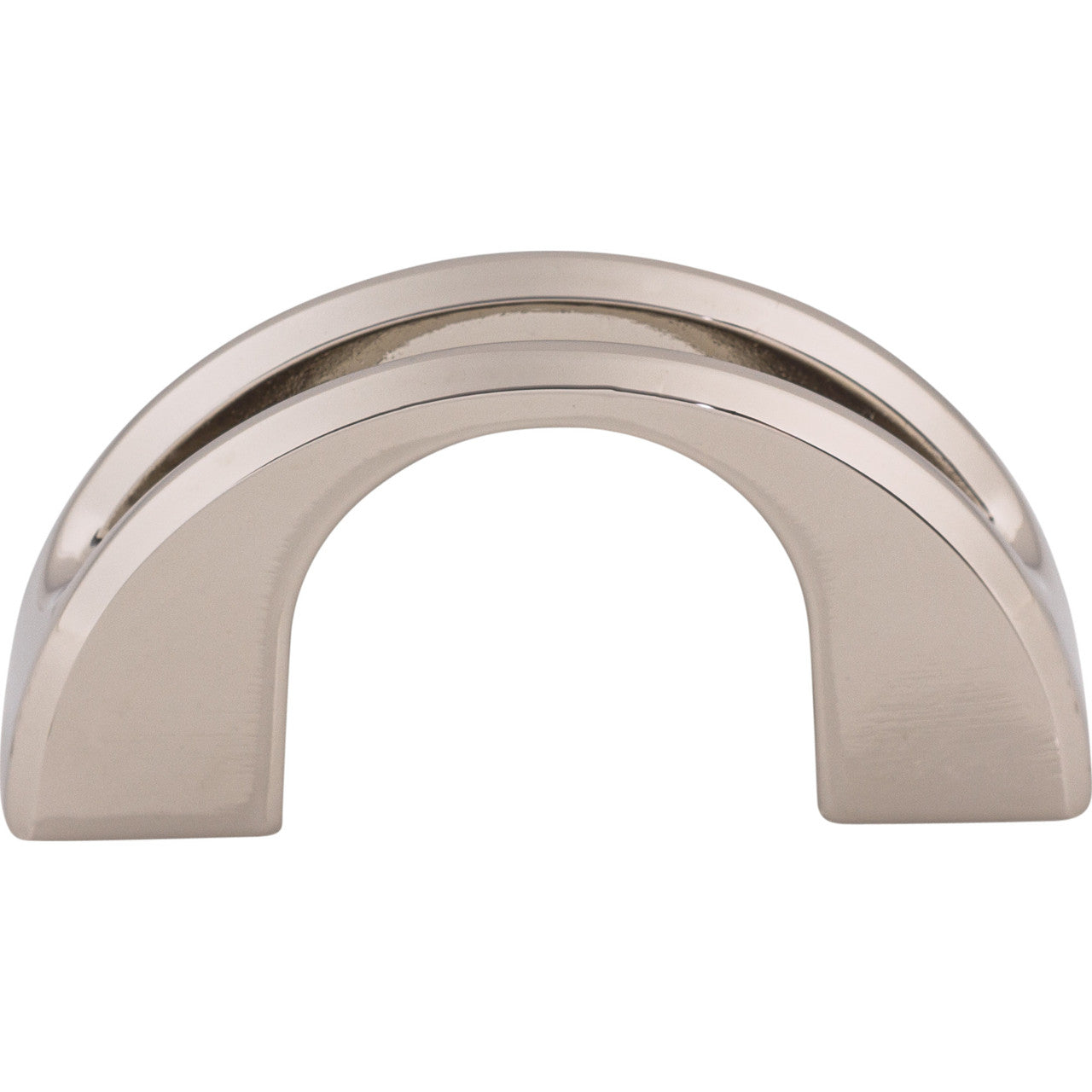 Top Knobs TK617PN: 1-1/4" cc Tango Finger Cabinet Pull - Polished Nickel