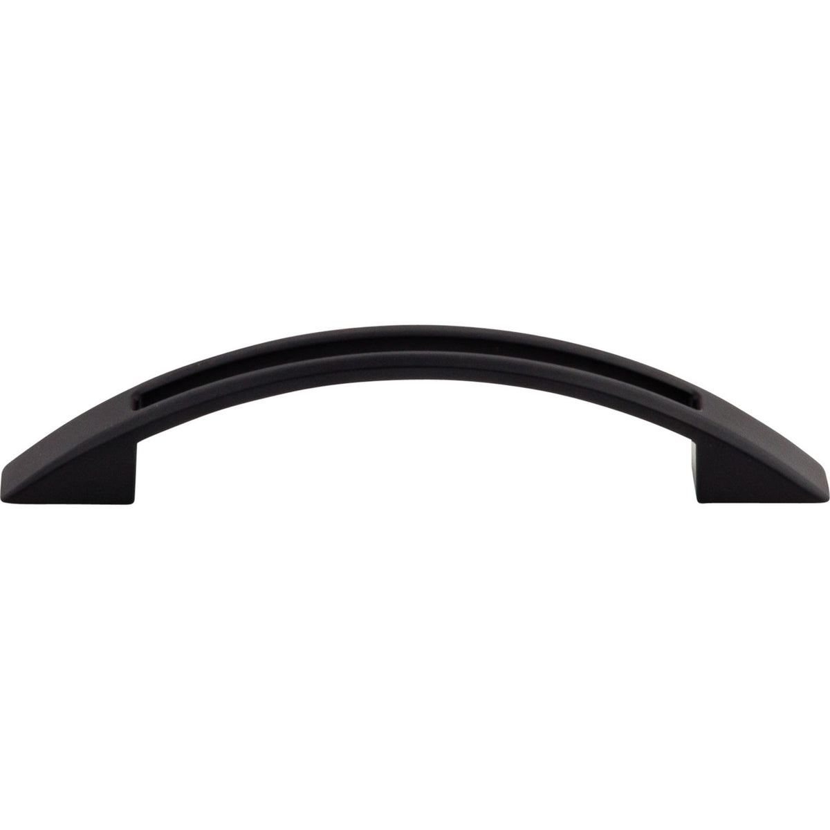Top Knobs TK618BLK: 3-3/4" cc Tango Bow Cabinet Pull - Flat Black