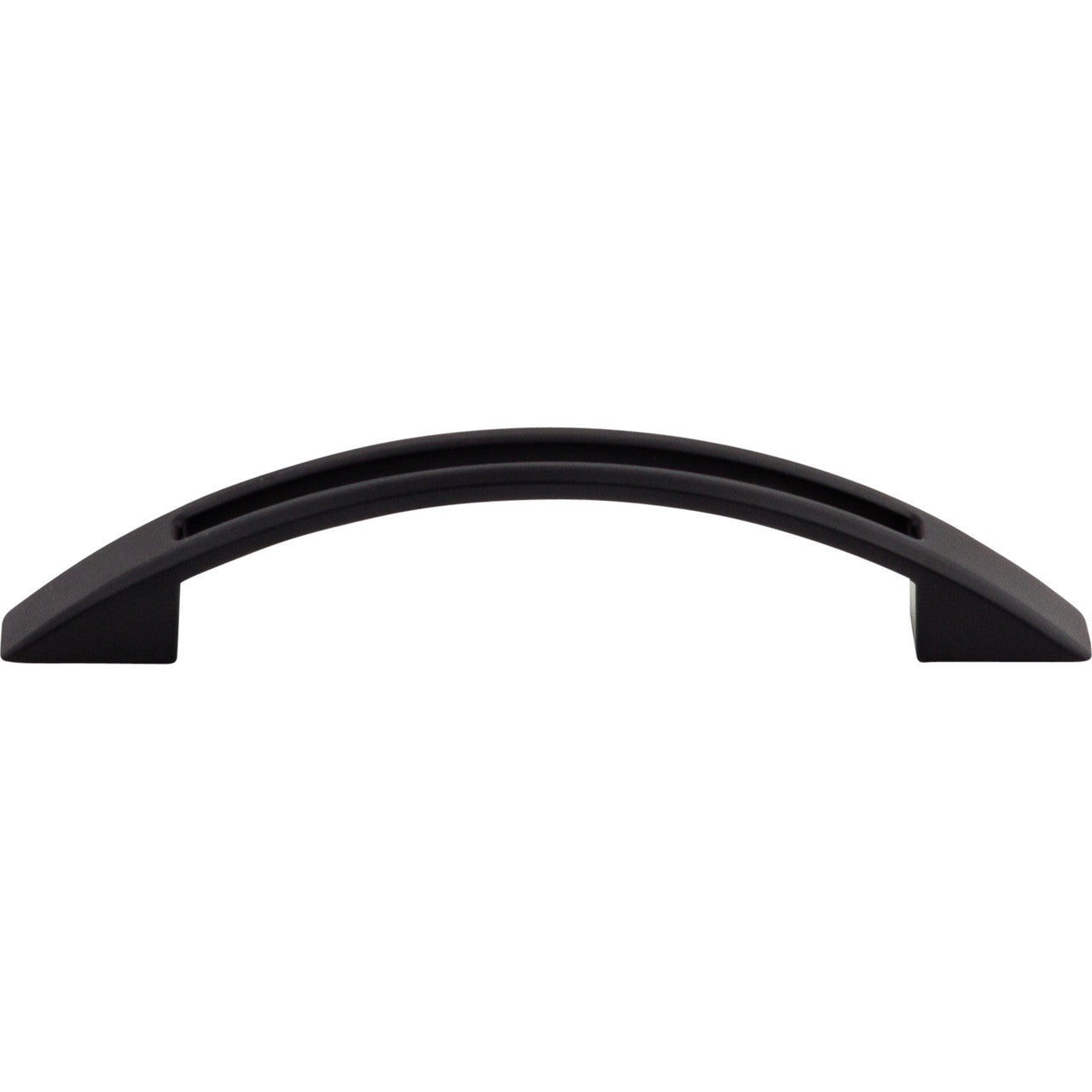 Top Knobs TK618BLK: 3-3/4" cc Tango Bow Cabinet Pull - Flat Black
