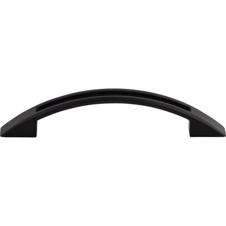 Top Knobs TK618BLK: 3-3/4" cc Tango Bow Cabinet Pull - Flat Black