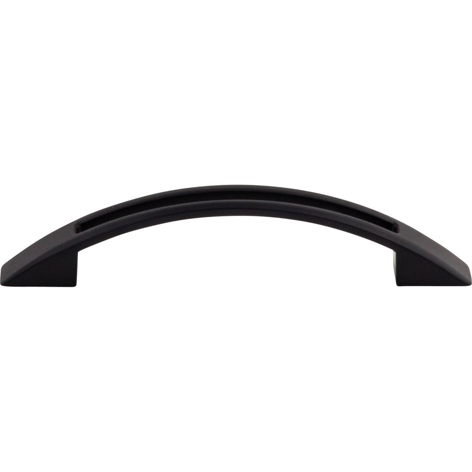 Top Knobs TK618BLK: 3-3/4" cc Tango Bow Cabinet Pull - Flat Black