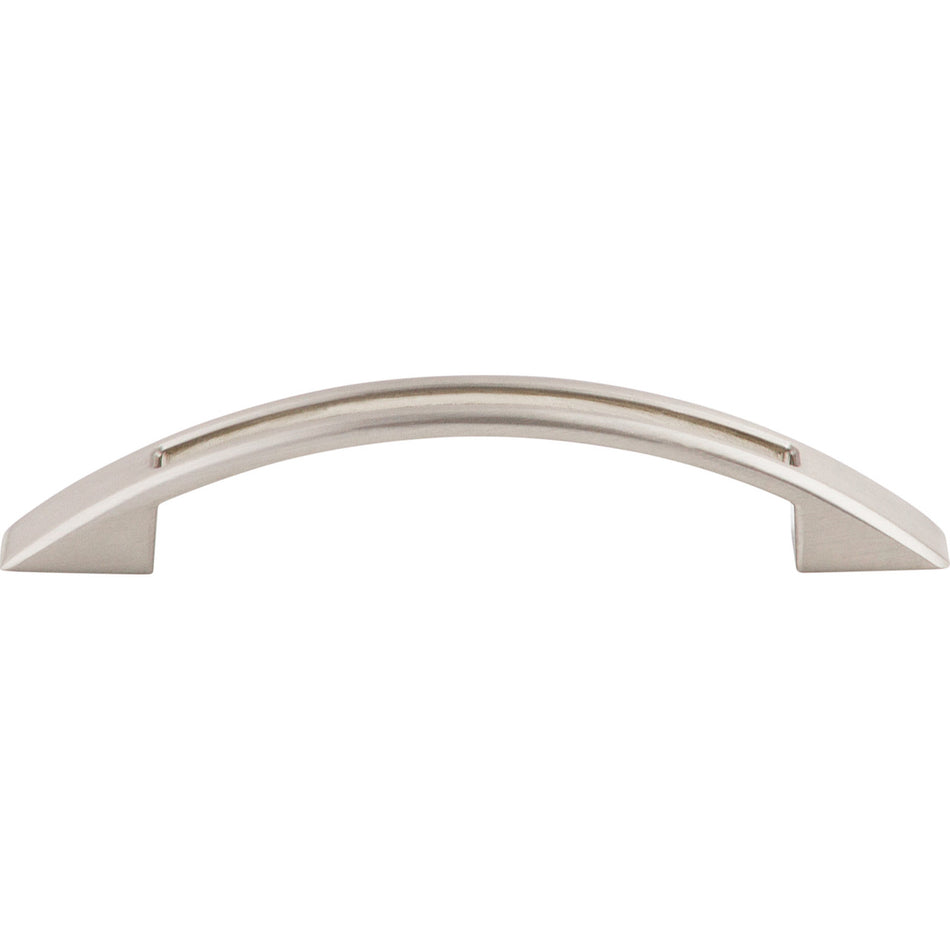 Top Knobs TK618BSN: 3-3/4" cc Tango Bow Cabinet Pull - Brushed Satin Nickel