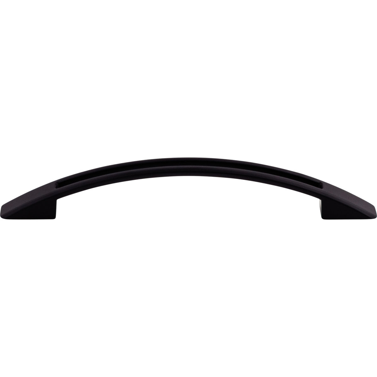 Top Knobs TK619BLK: 5-1/16" cc Tango Bow Cabinet Pull - Flat Black
