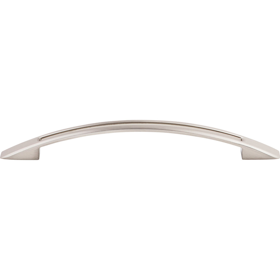 Top Knobs TK620BSN: 6-5/16" cc Tango Bow Cabinet Pull - Brushed Satin Nickel