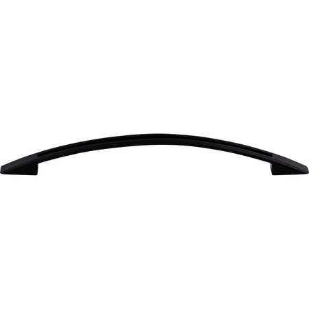 Top Knobs TK621BLK: 7-1/2" cc Tango Bow Cabinet Pull - Flat Black