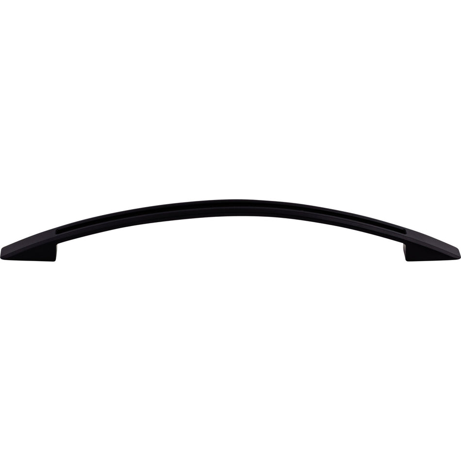 Top Knobs TK621BLK: 7-1/2" cc Tango Bow Cabinet Pull - Flat Black