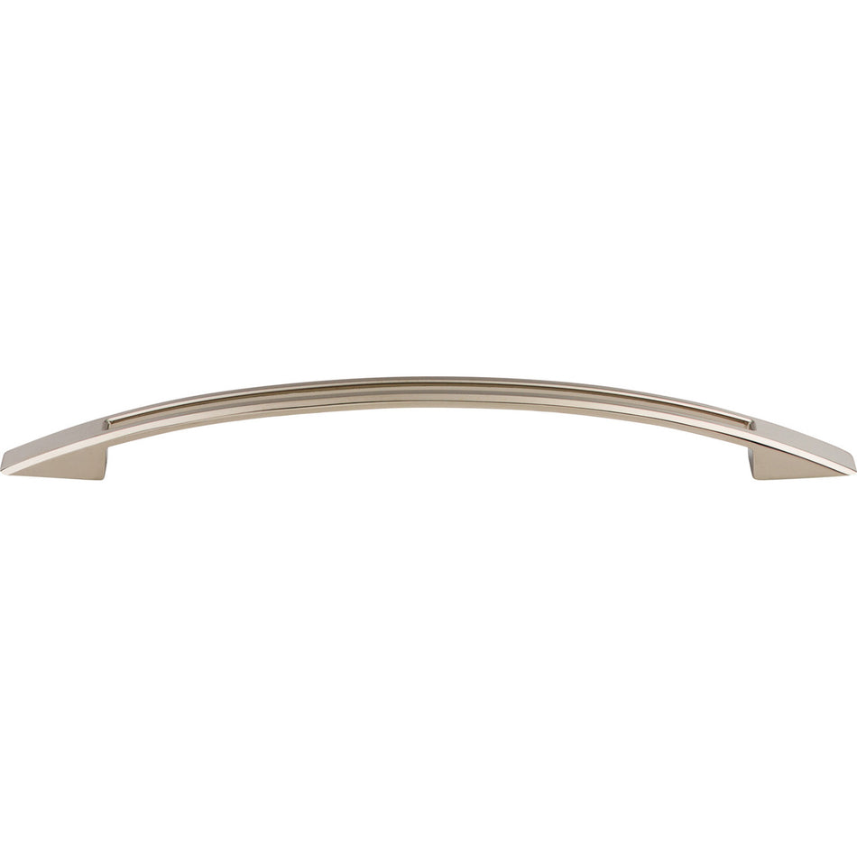 Top Knobs TK621PN: 7-1/2" cc Tango Bow Cabinet Pull - Polished Nickel