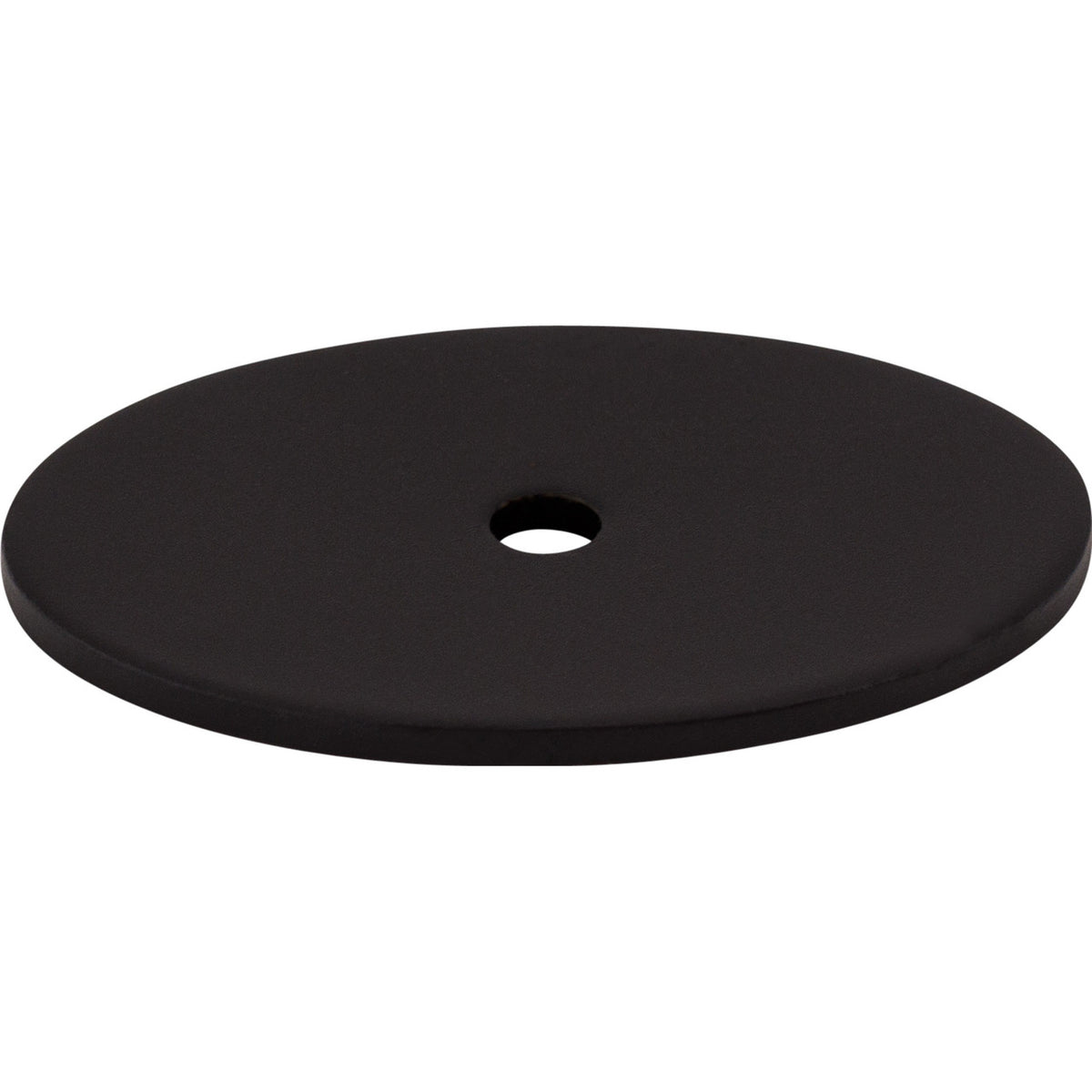 Top Knobs TK62BLK: Sanctuary Oval Backplate - Flat Black