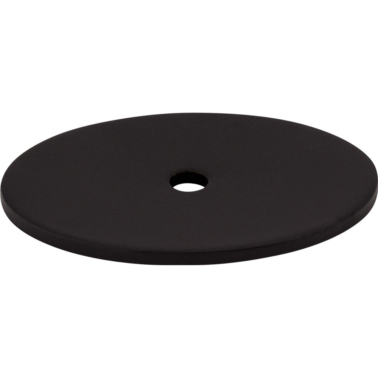 Top Knobs TK62BLK: Sanctuary Oval Backplate - Flat Black