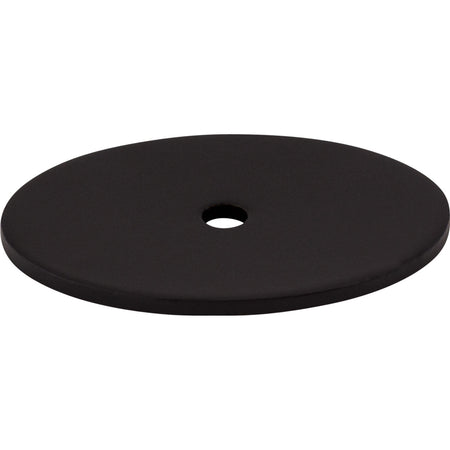Top Knobs TK62BLK: Sanctuary Oval Backplate - Flat Black