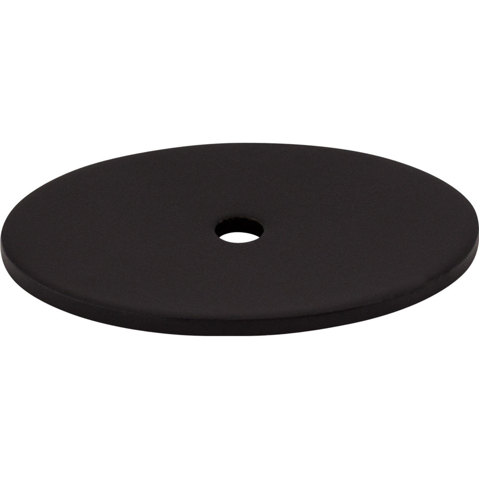 Top Knobs TK62BLK: Sanctuary Oval Backplate - Flat Black