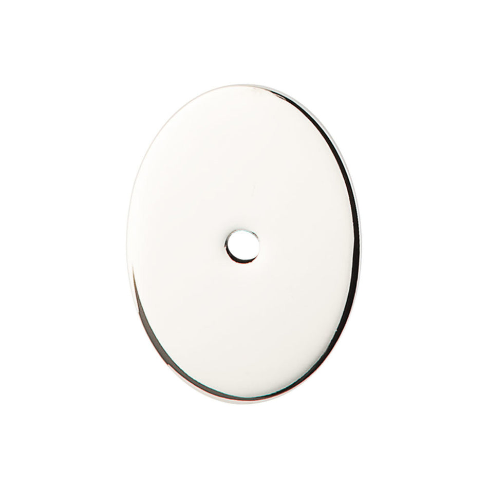 Top Knobs TK62PN: Sanctuary Oval Backplate - Polished Nickel