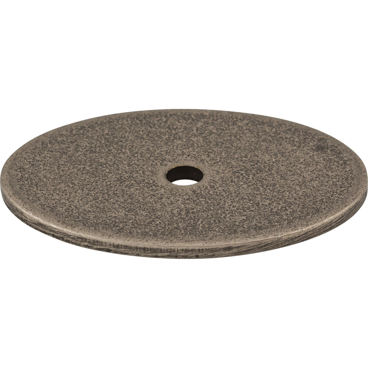 Top Knobs TK62PTA: Sanctuary Oval Backplate - Pewter Antique