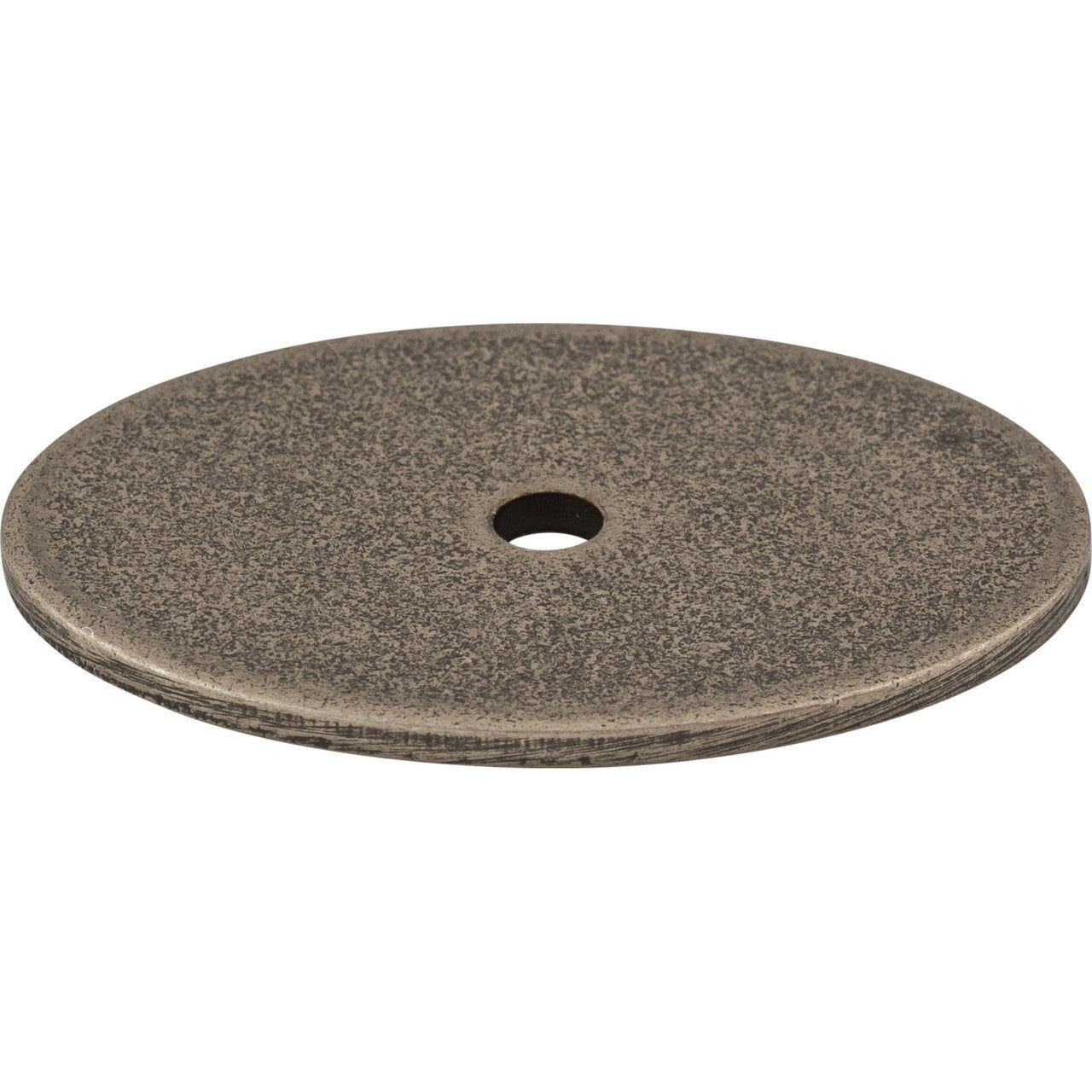 Top Knobs TK62PTA: Sanctuary Oval Backplate - Pewter Antique