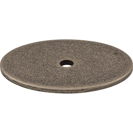 Top Knobs TK62PTA: Sanctuary Oval Backplate - Pewter Antique