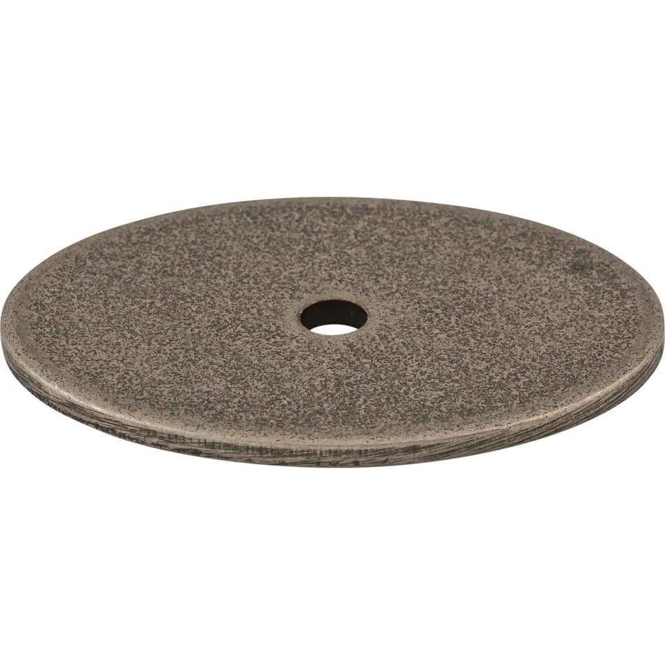 Top Knobs TK62PTA: Sanctuary Oval Backplate - Pewter Antique