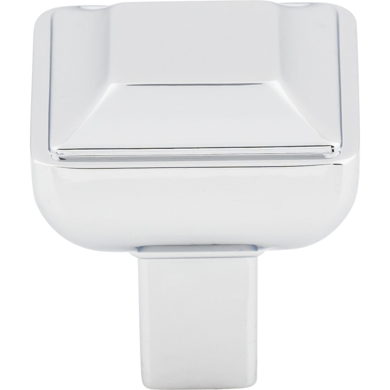 Top Knobs TK670PC: 1" Podium Square Cabinet Knob - Polished Chrome