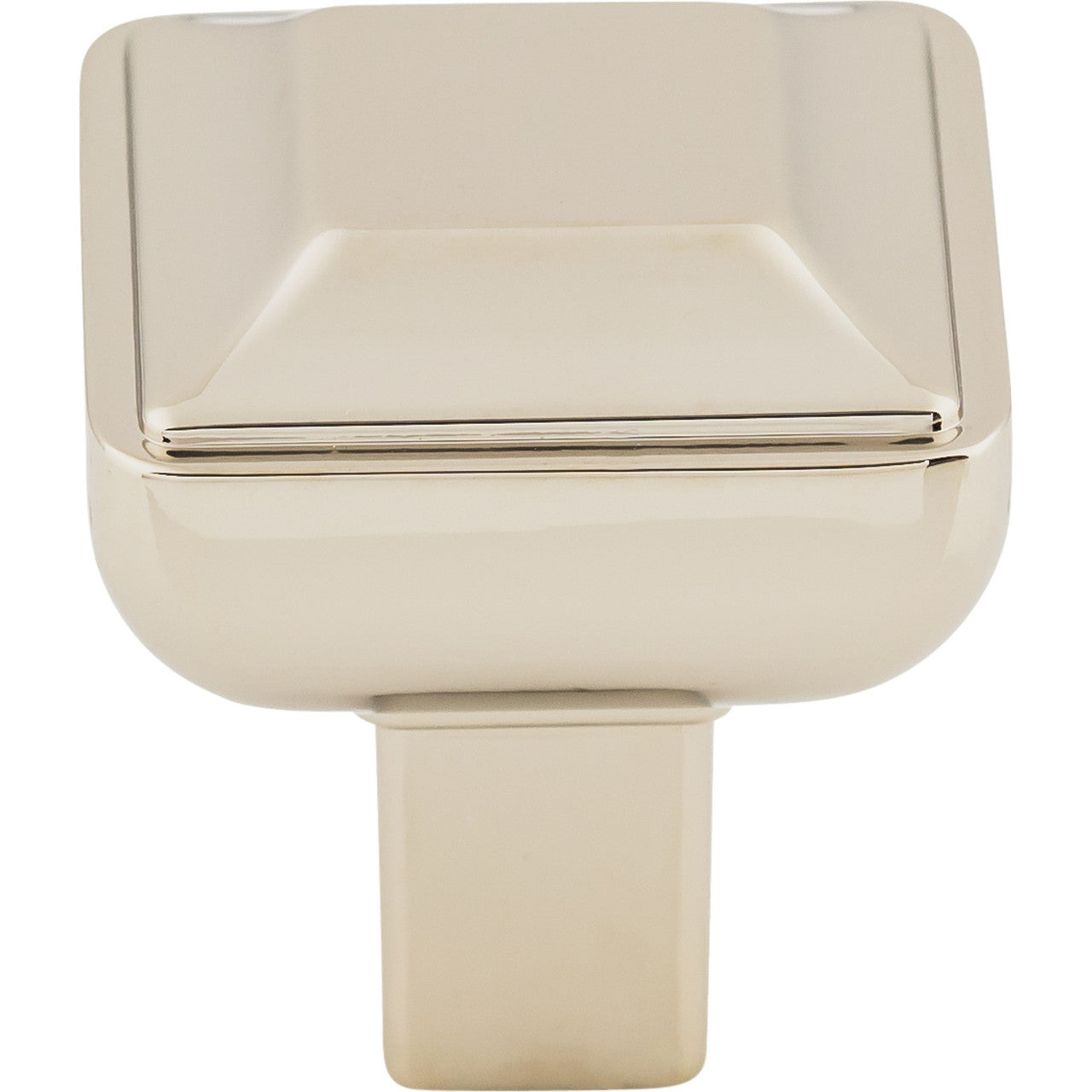 Top Knobs TK670PN: 1" Podium Square Cabinet Knob - Polished Nickel