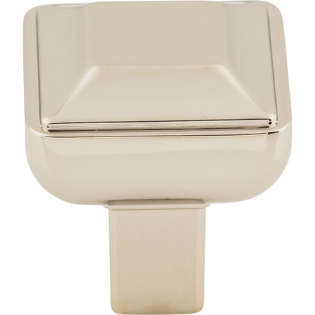 Top Knobs TK670PN: 1" Podium Square Cabinet Knob - Polished Nickel