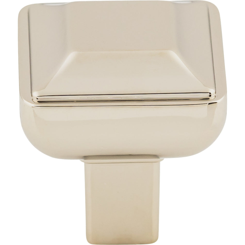 Top Knobs TK670PN: 1" Podium Square Cabinet Knob - Polished Nickel