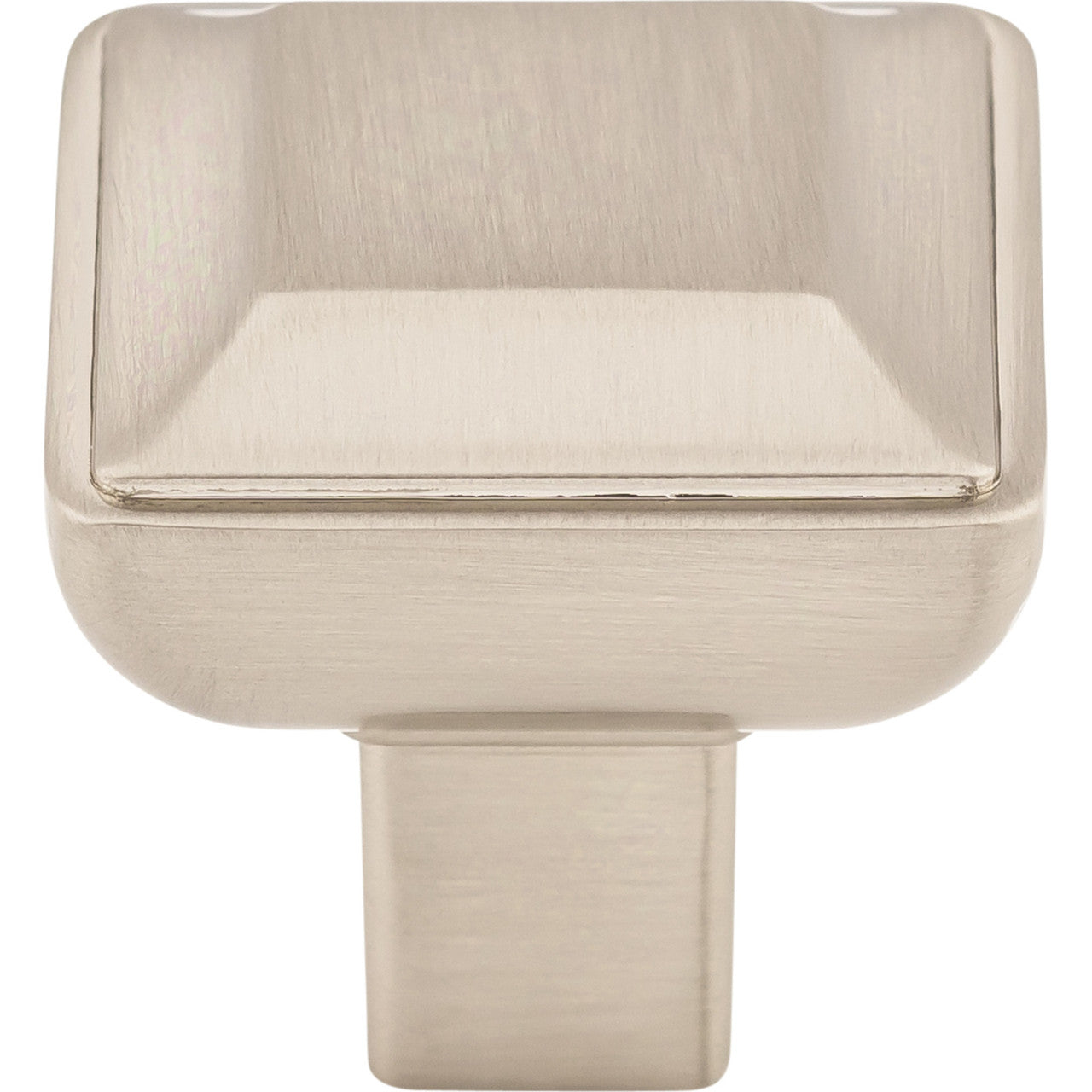 Top Knobs TK671BSN: 1-1/8" Podium Square Cabinet Knob - Brushed Satin Nickel