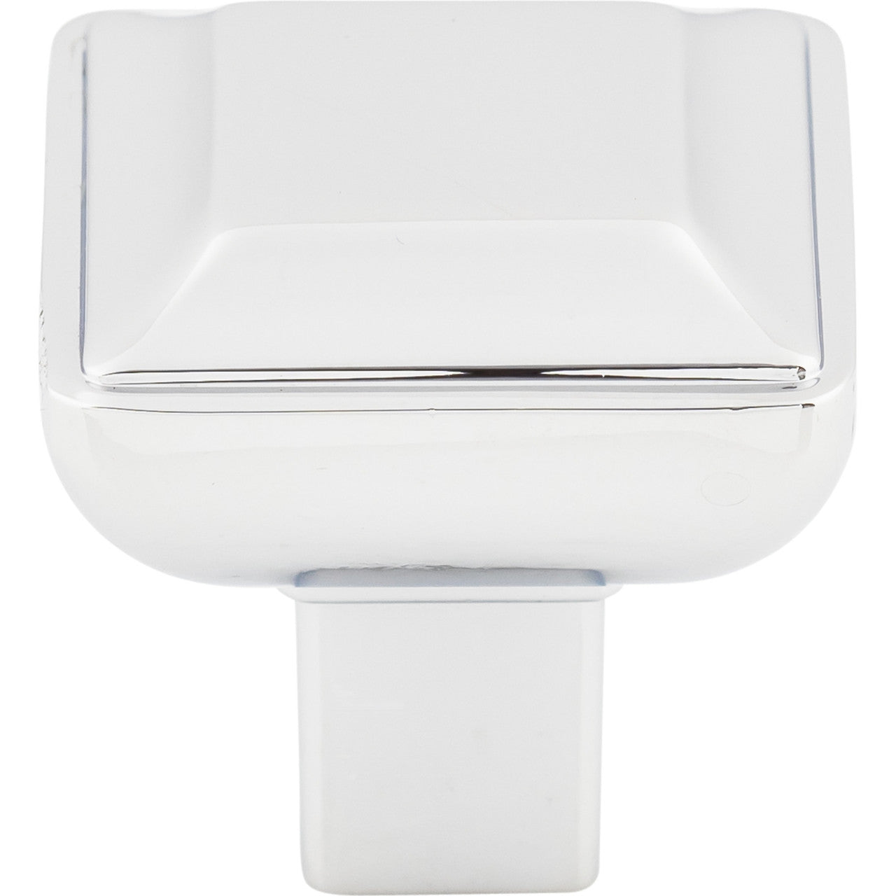 Top Knobs TK671PC: 1-1/8" Podium Square Cabinet Knob - Polished Chrome