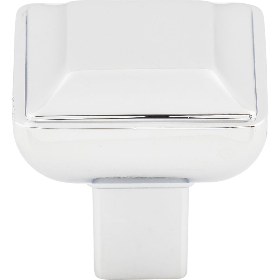 Top Knobs TK671PC: 1-1/8" Podium Square Cabinet Knob - Polished Chrome