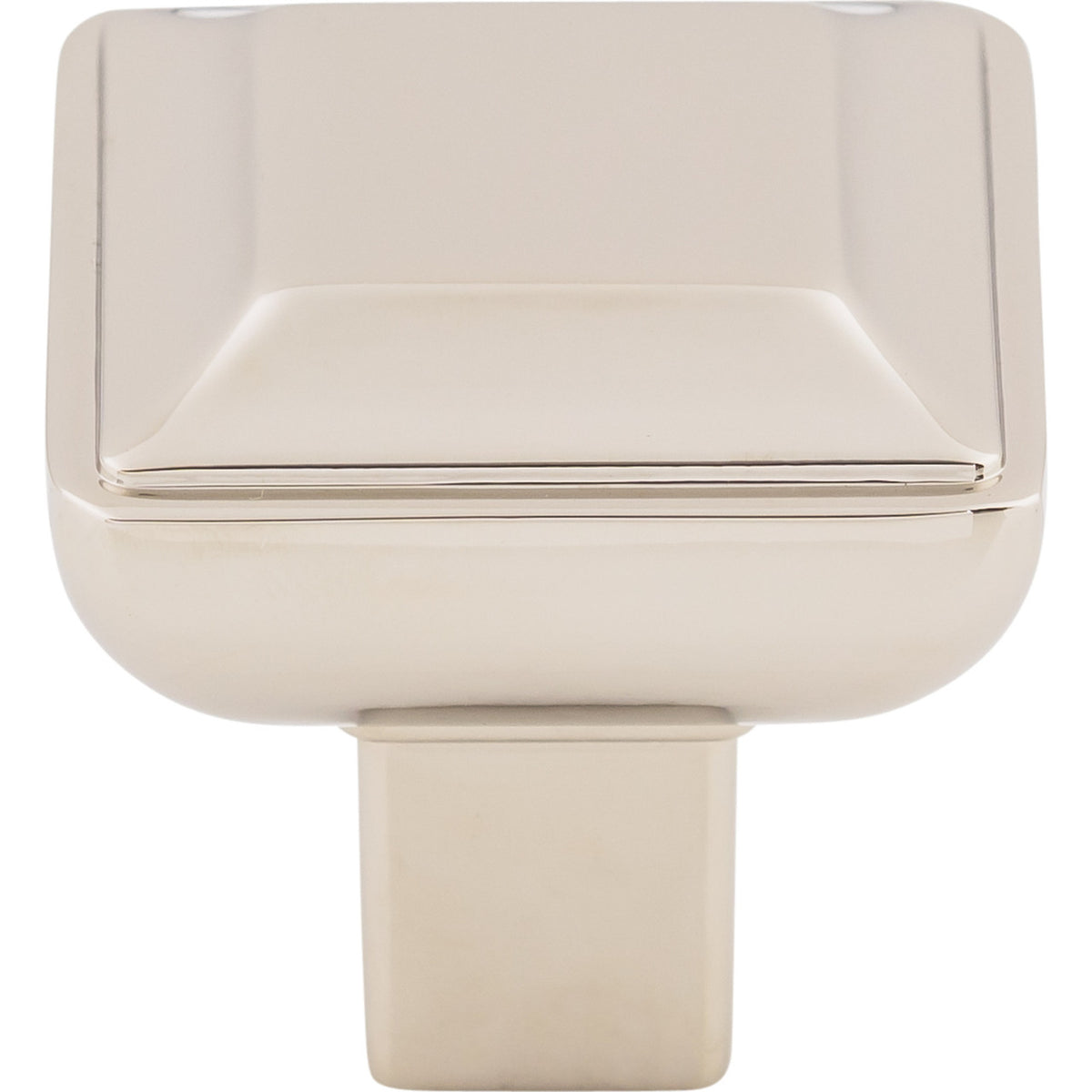 Top Knobs TK671PN: 1-1/8" Podium Square Cabinet Knob - Polished Nickel