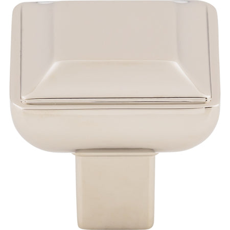 Top Knobs TK671PN: 1-1/8" Podium Square Cabinet Knob - Polished Nickel