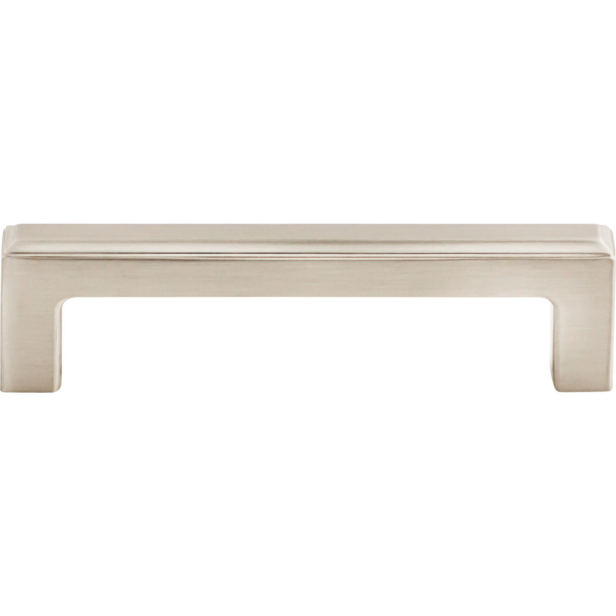 Top Knobs TK672BSN: 3-3/4" cc Podium Square Bar Cabinet Pull - Brushed Satin Nickel