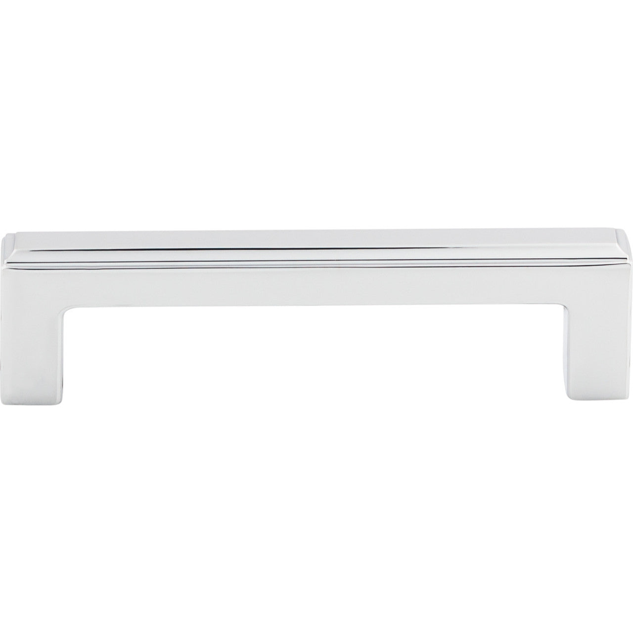 Top Knobs TK672PC: 3-3/4" cc Podium Square Bar Cabinet Pull - Polished Chrome