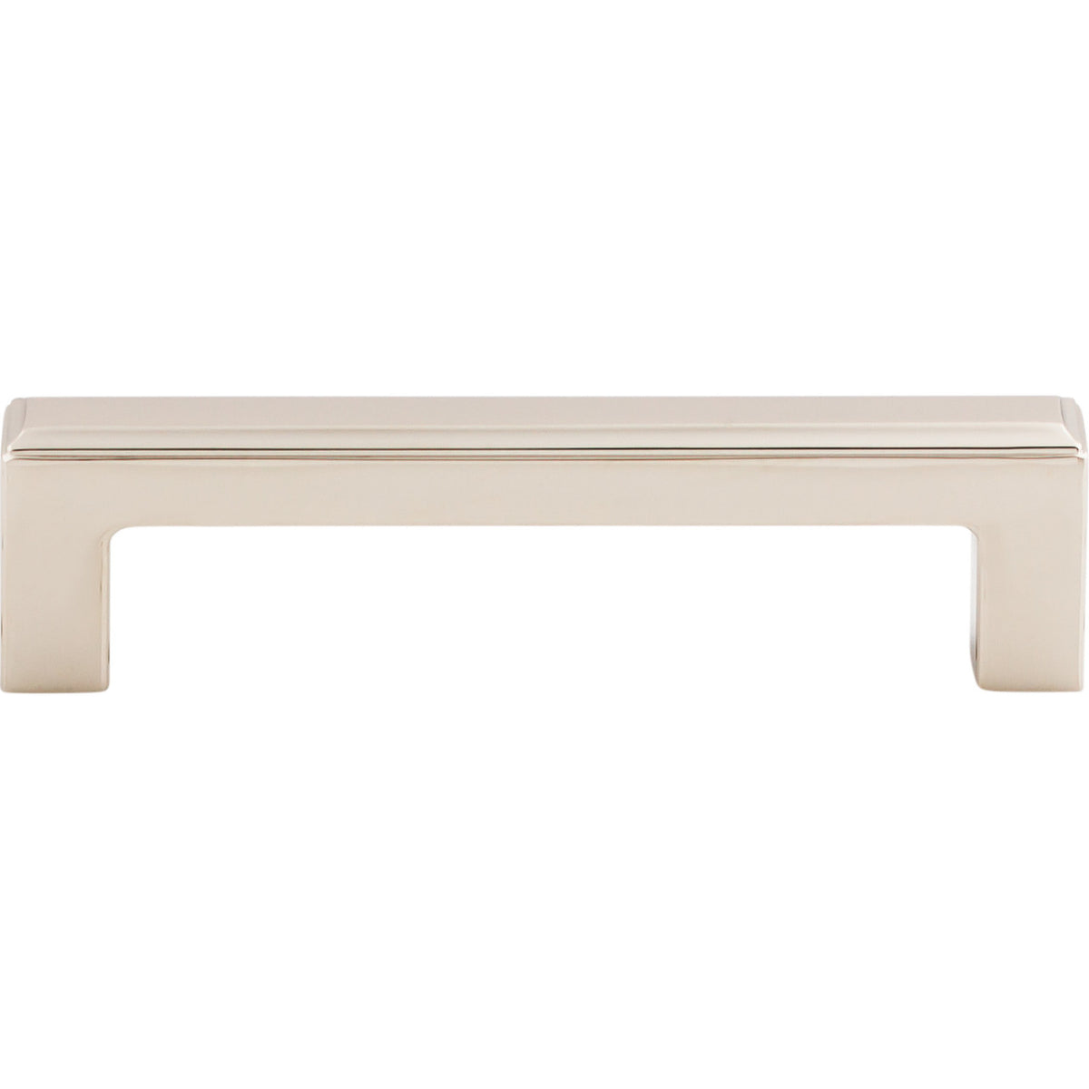 Top Knobs TK672PN: 3-3/4" cc Podium Square Bar Cabinet Pull - Polished Nickel