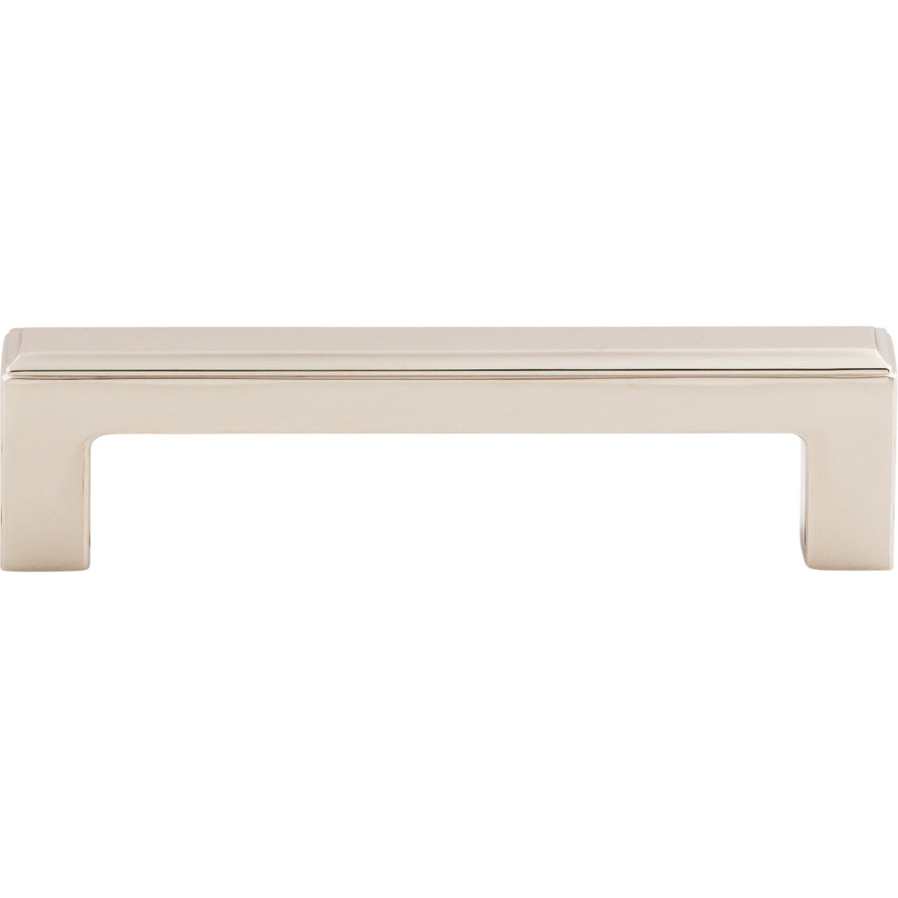 Top Knobs TK672PN: 3-3/4" cc Podium Square Bar Cabinet Pull - Polished Nickel