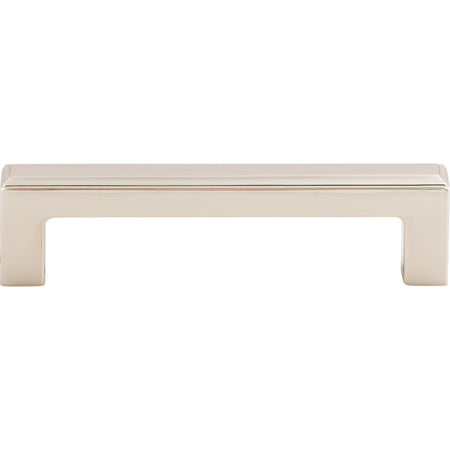 Top Knobs TK672PN: 3-3/4" cc Podium Square Bar Cabinet Pull - Polished Nickel