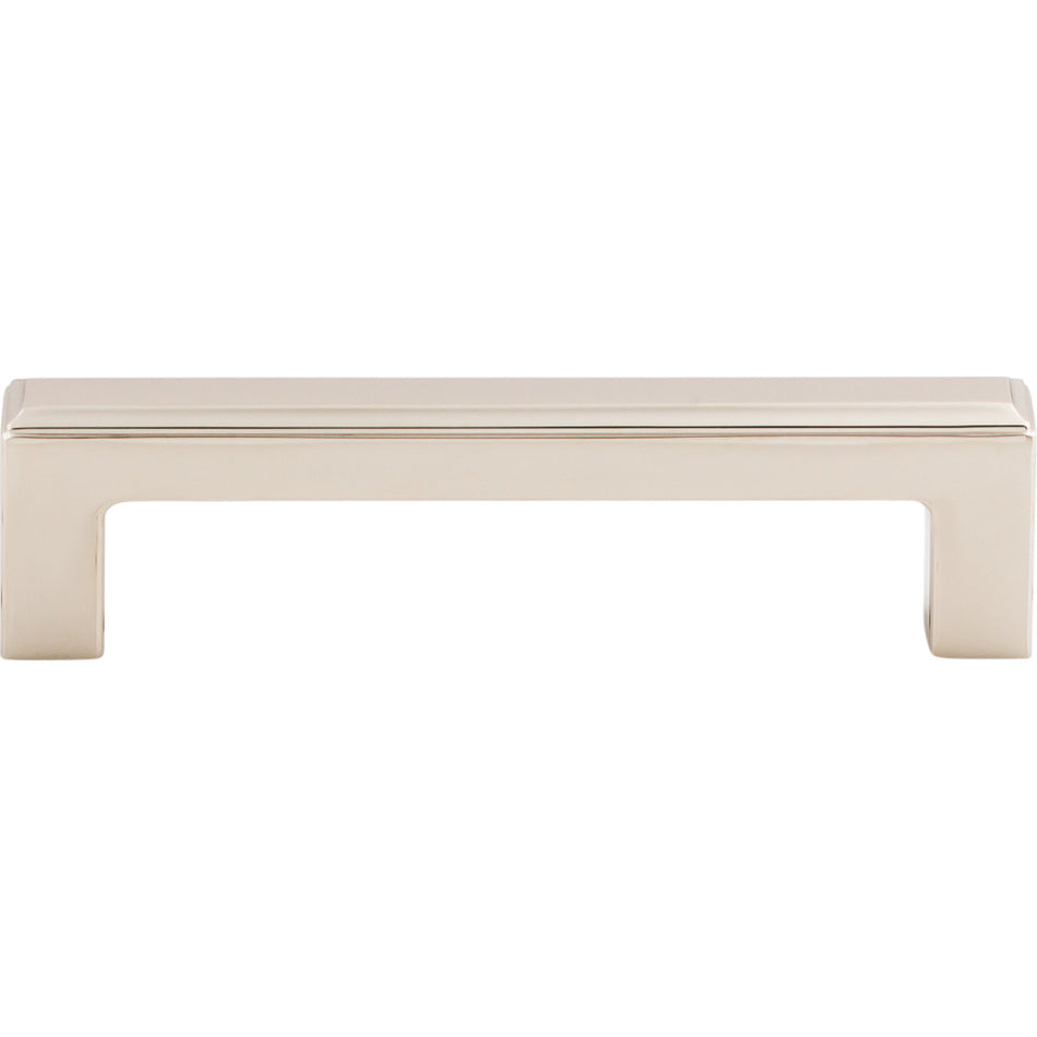Top Knobs TK672PN: 3-3/4" cc Podium Square Bar Cabinet Pull - Polished Nickel