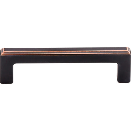 Top Knobs TK672UM: 3-3/4" cc Podium Square Bar Cabinet Pull - Umbrio
